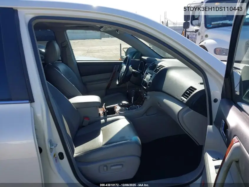 5TDYK3EH1DS110443 2013 Toyota Highlander Limited V6