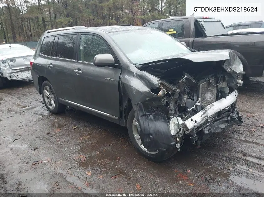 5TDDK3EHXDS218624 2013 Toyota Highlander Limited V6