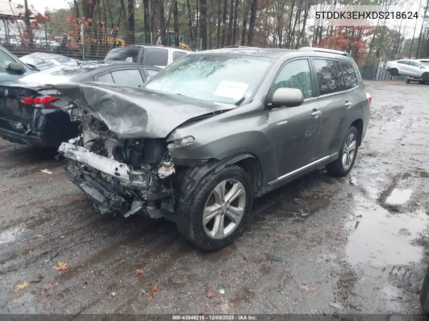 5TDDK3EHXDS218624 2013 Toyota Highlander Limited V6