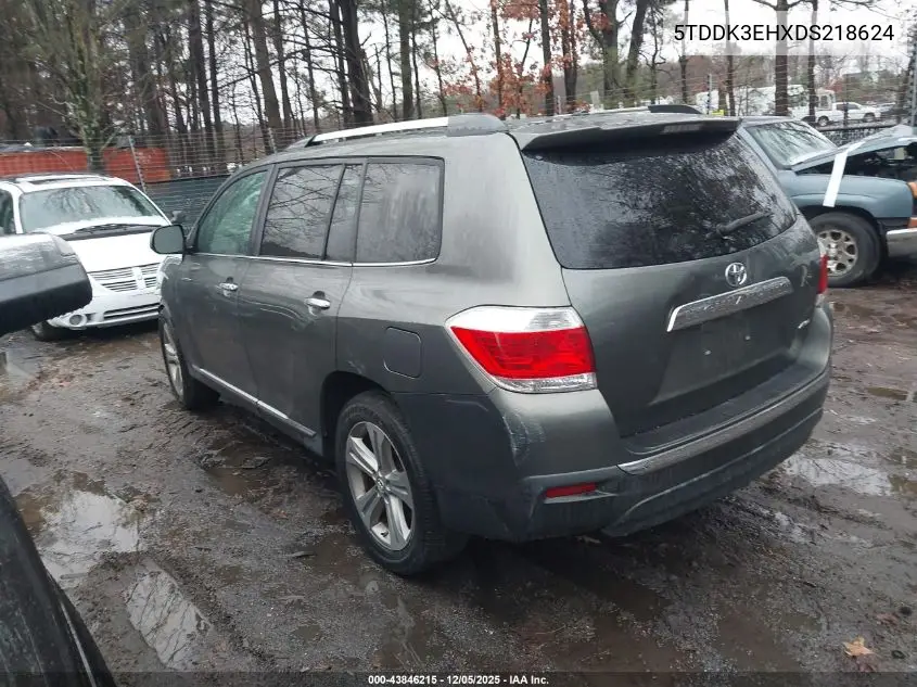 5TDDK3EHXDS218624 2013 Toyota Highlander Limited V6