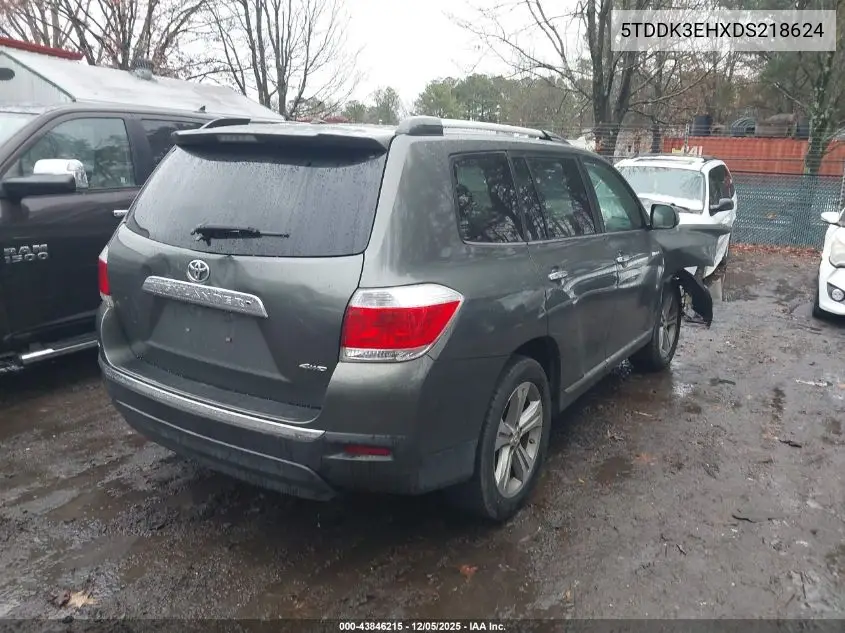 5TDDK3EHXDS218624 2013 Toyota Highlander Limited V6