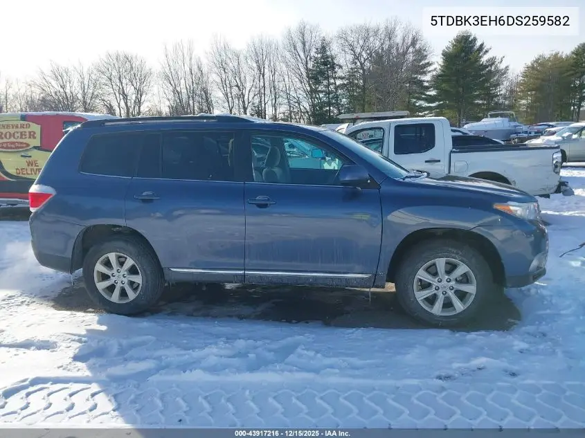 5TDBK3EH6DS259582 2013 Toyota Highlander Base Plus V6