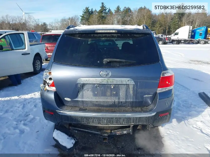 5TDBK3EH6DS259582 2013 Toyota Highlander Base Plus V6