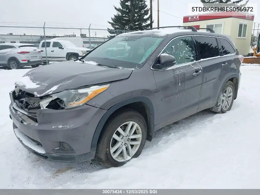 5TDBKRFH8ES056972 2014 Toyota Highlander Le/Le Plus