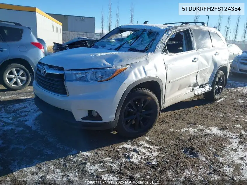 5TDDKRFH2FS124354 2015 Toyota Highlander Limited