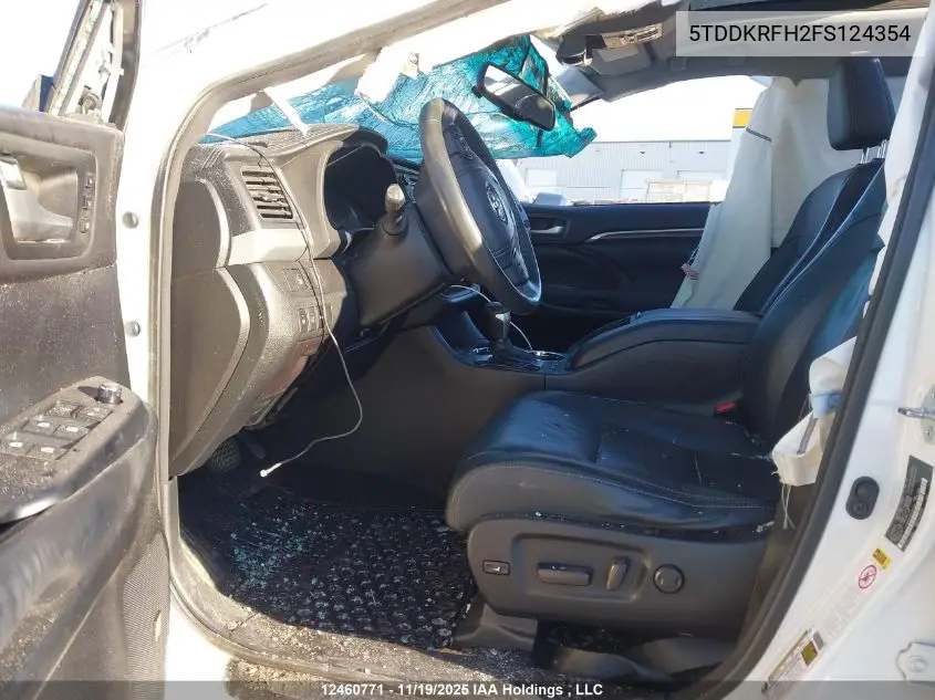 5TDDKRFH2FS124354 2015 Toyota Highlander Limited