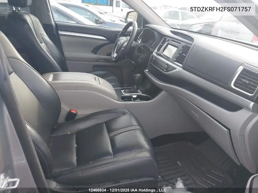 5TDZKRFH2FS071757 2015 Toyota Highlander Le/Le Plus