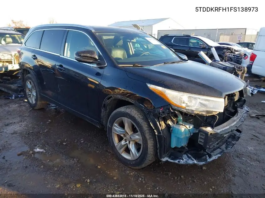 5TDDKRFH1FS138973 2015 Toyota Highlander Limited Platinum V6