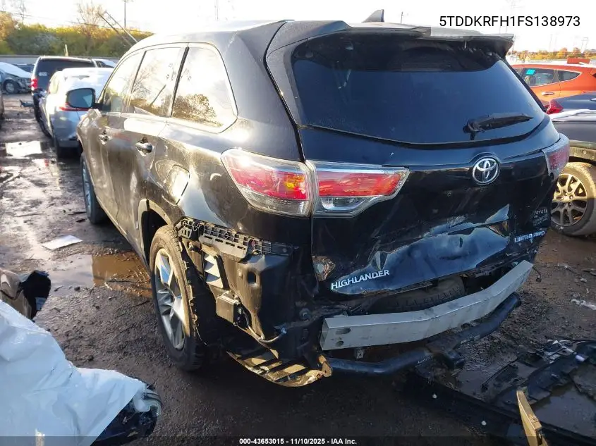5TDDKRFH1FS138973 2015 Toyota Highlander Limited Platinum V6