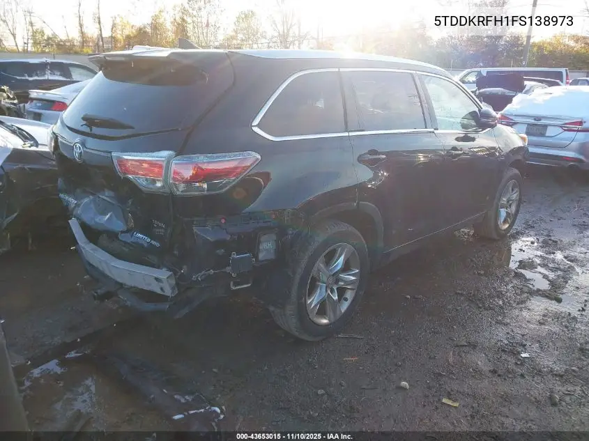 5TDDKRFH1FS138973 2015 Toyota Highlander Limited Platinum V6