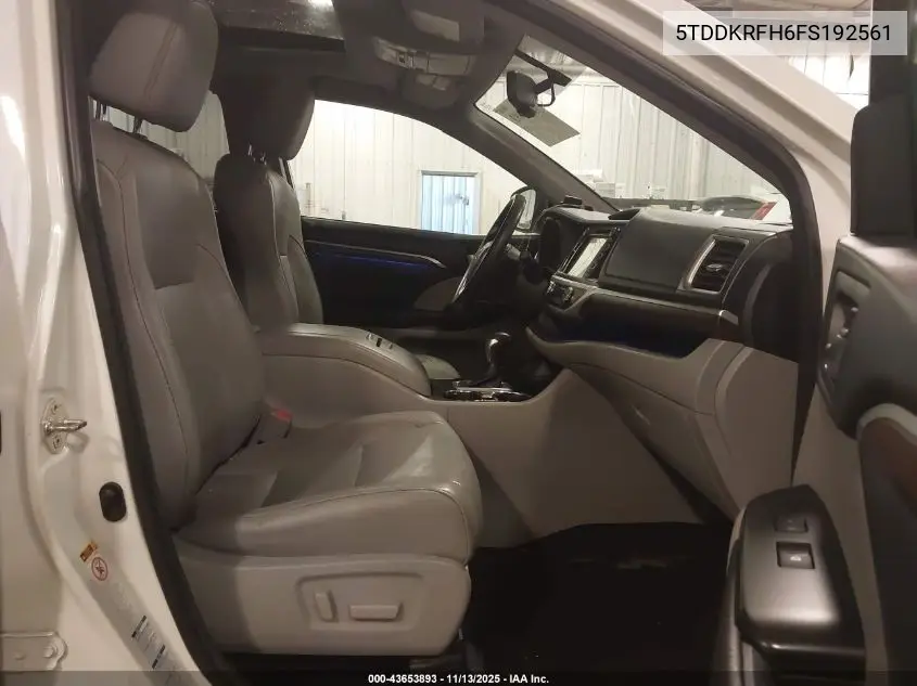 5TDDKRFH6FS192561 2015 Toyota Highlander Limited V6
