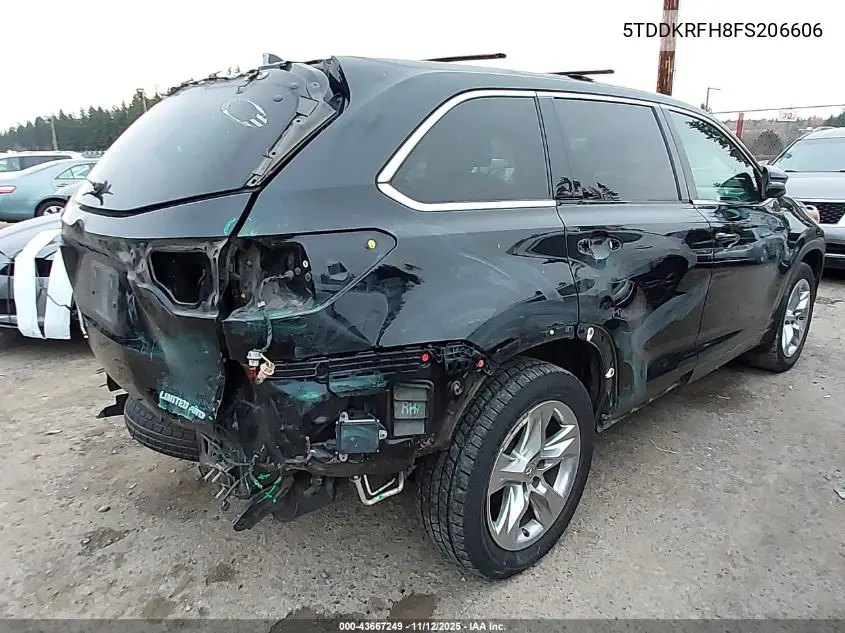 5TDDKRFH8FS206606 2015 Toyota Highlander Limited Platinum V6
