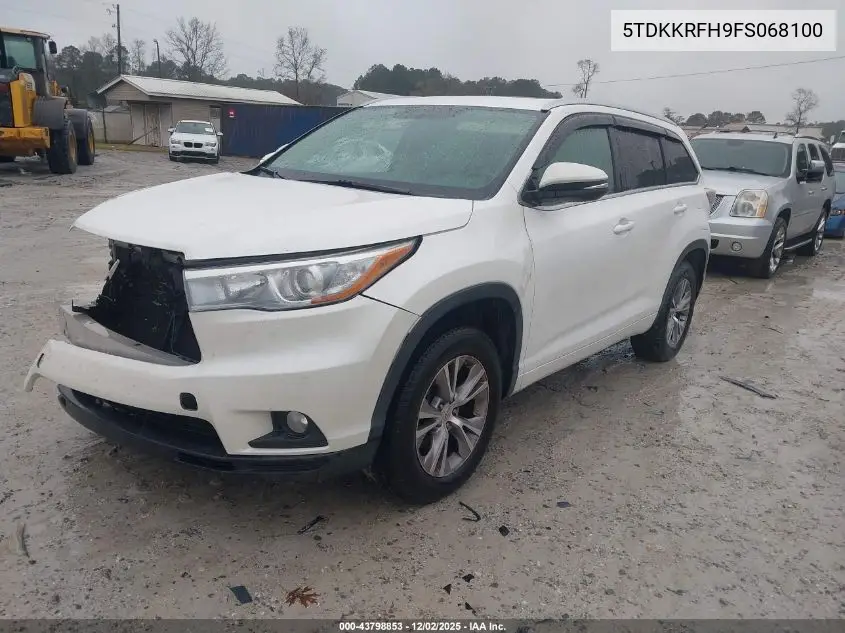 5TDKKRFH9FS068100 2015 Toyota Highlander Xle V6