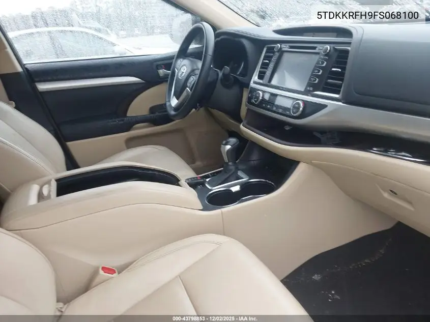 5TDKKRFH9FS068100 2015 Toyota Highlander Xle V6
