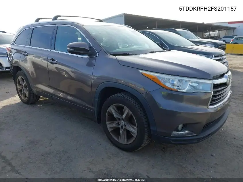 5TDDKRFH2FS201157 2015 Toyota Highlander Limited Platinum V6