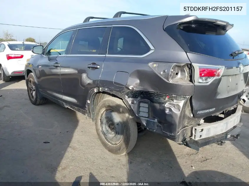 5TDDKRFH2FS201157 2015 Toyota Highlander Limited Platinum V6