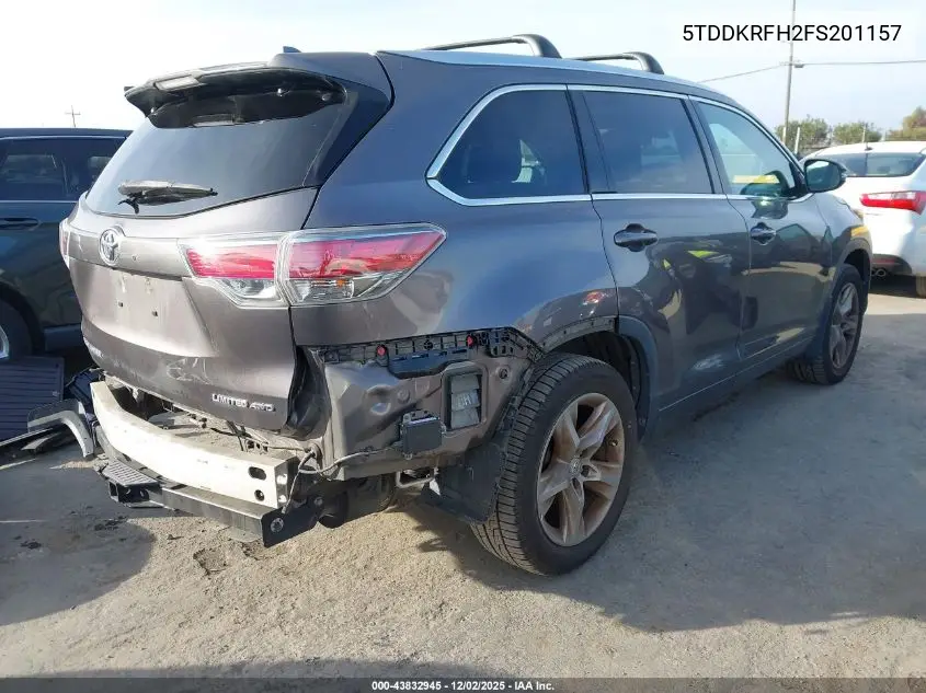5TDDKRFH2FS201157 2015 Toyota Highlander Limited Platinum V6