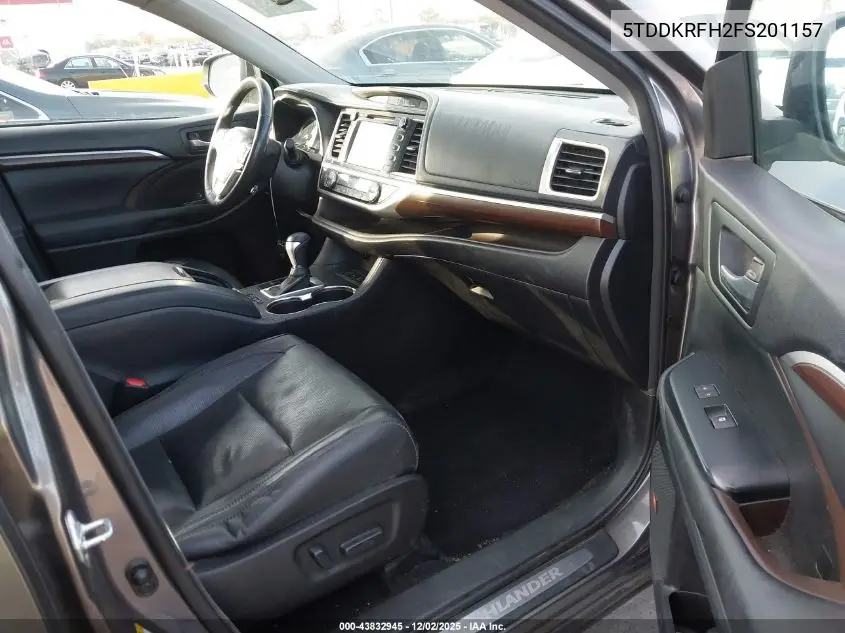 5TDDKRFH2FS201157 2015 Toyota Highlander Limited Platinum V6