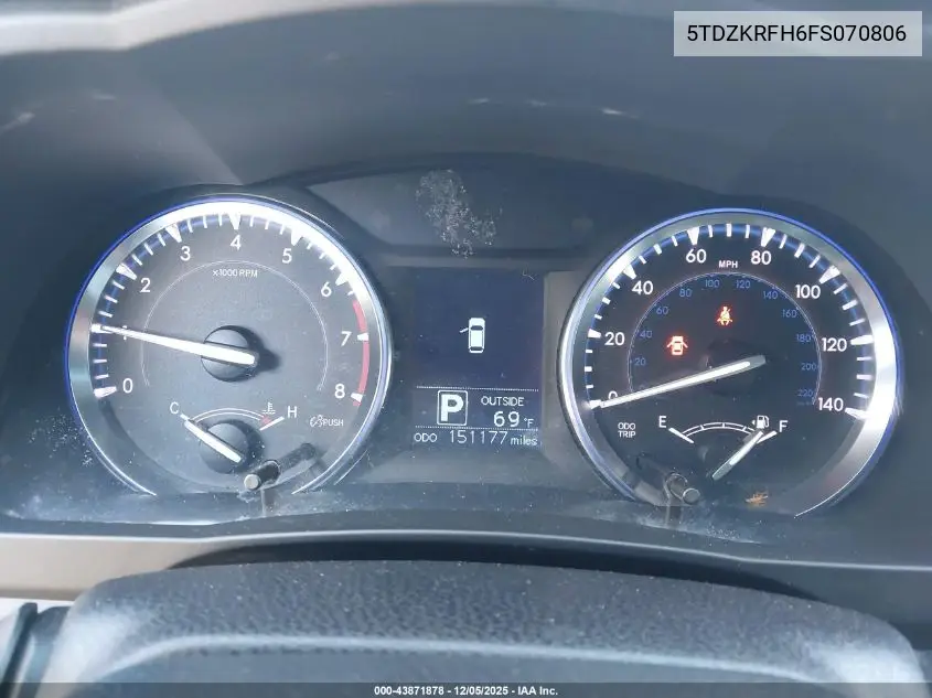 5TDZKRFH6FS070806 2015 Toyota Highlander Le Plus V6/Le V6