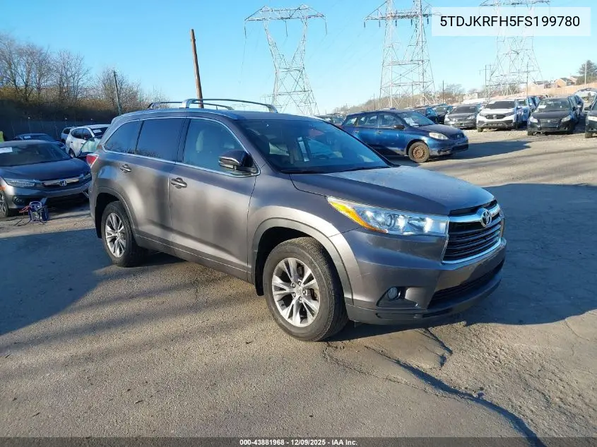5TDJKRFH5FS199780 2015 Toyota Highlander Xle V6