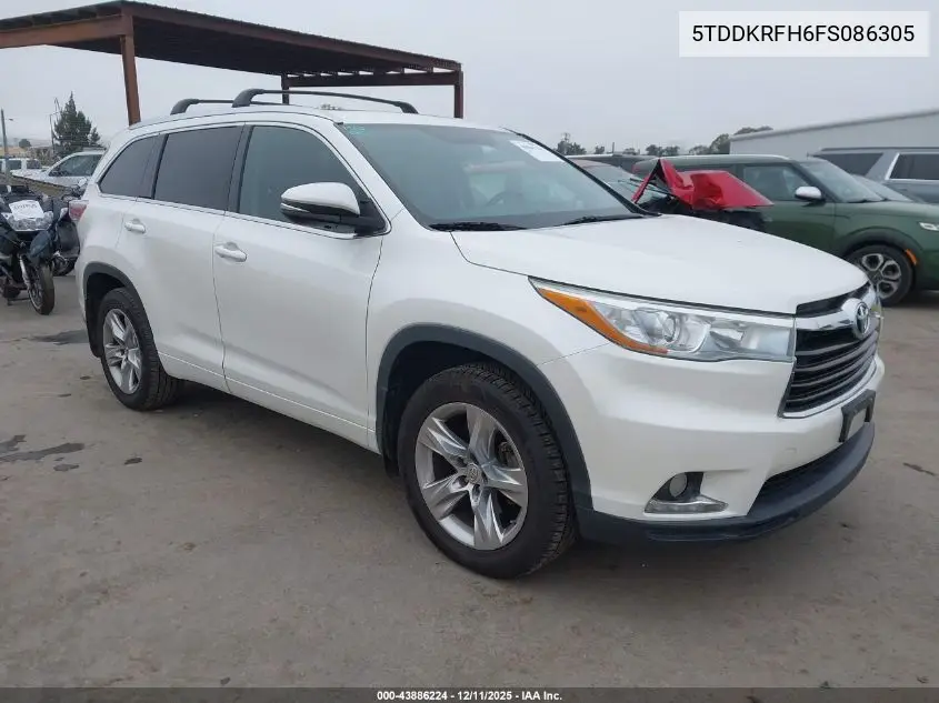 5TDDKRFH6FS086305 2015 Toyota Highlander Limited V6