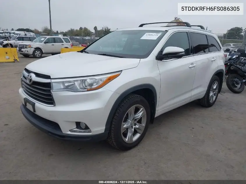 5TDDKRFH6FS086305 2015 Toyota Highlander Limited V6