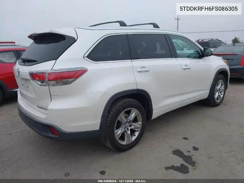 5TDDKRFH6FS086305 2015 Toyota Highlander Limited V6