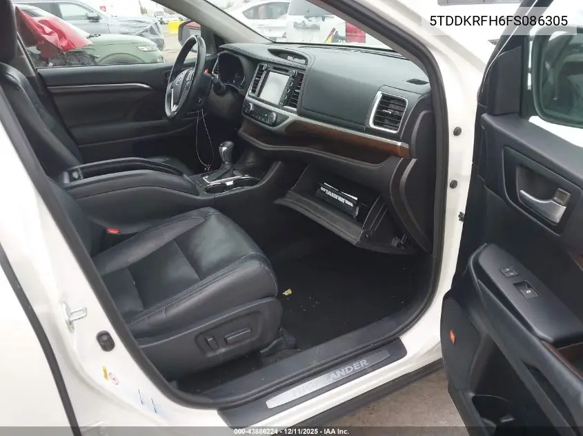 5TDDKRFH6FS086305 2015 Toyota Highlander Limited V6
