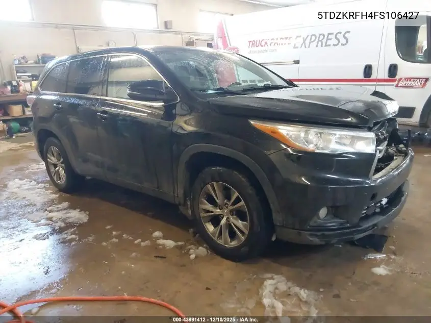 5TDZKRFH4FS106427 2015 Toyota Highlander Le Plus V6