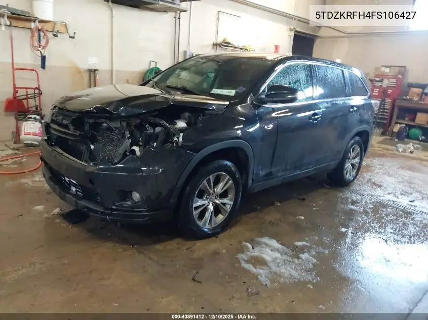 5TDZKRFH4FS106427 2015 Toyota Highlander Le Plus V6