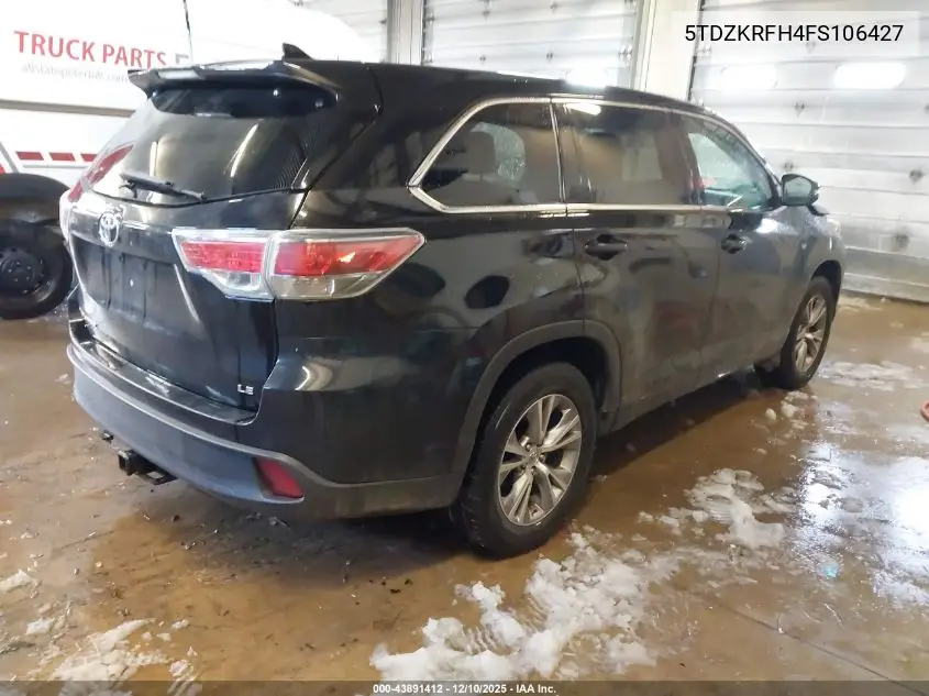 5TDZKRFH4FS106427 2015 Toyota Highlander Le Plus V6