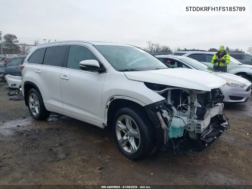 5TDDKRFH1FS185789 2015 Toyota Highlander Limited Platinum V6