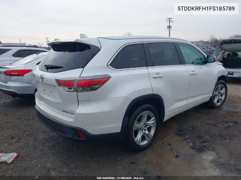 5TDDKRFH1FS185789 2015 Toyota Highlander Limited Platinum V6