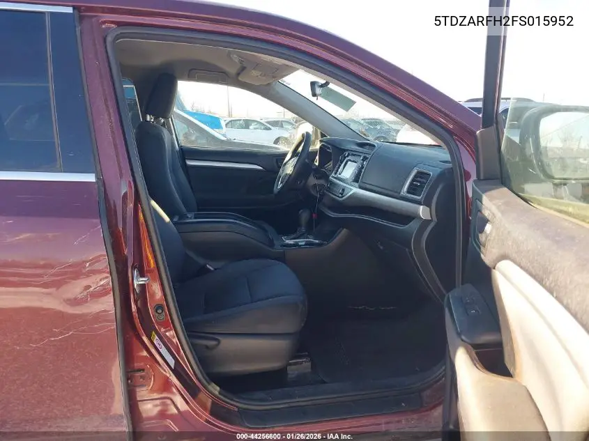 5TDZARFH2FS015952 2015 Toyota Highlander Le