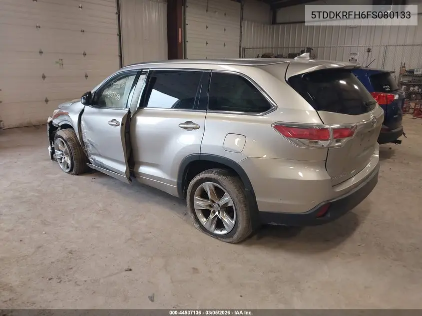 5TDDKRFH6FS080133 2015 Toyota Highlander Limited V6