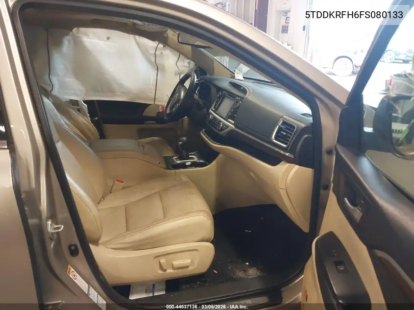5TDDKRFH6FS080133 2015 Toyota Highlander Limited V6