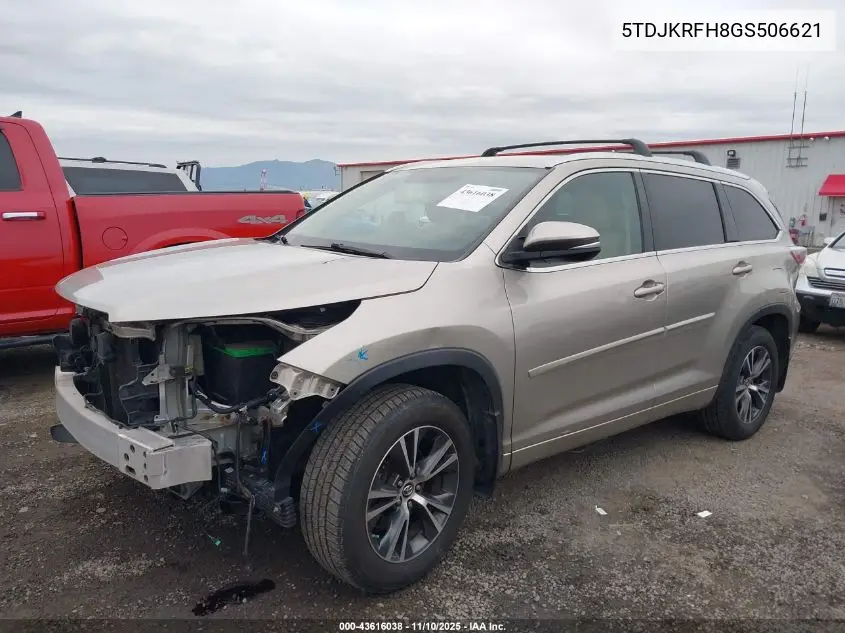 5TDJKRFH8GS506621 2016 Toyota Highlander Xle V6