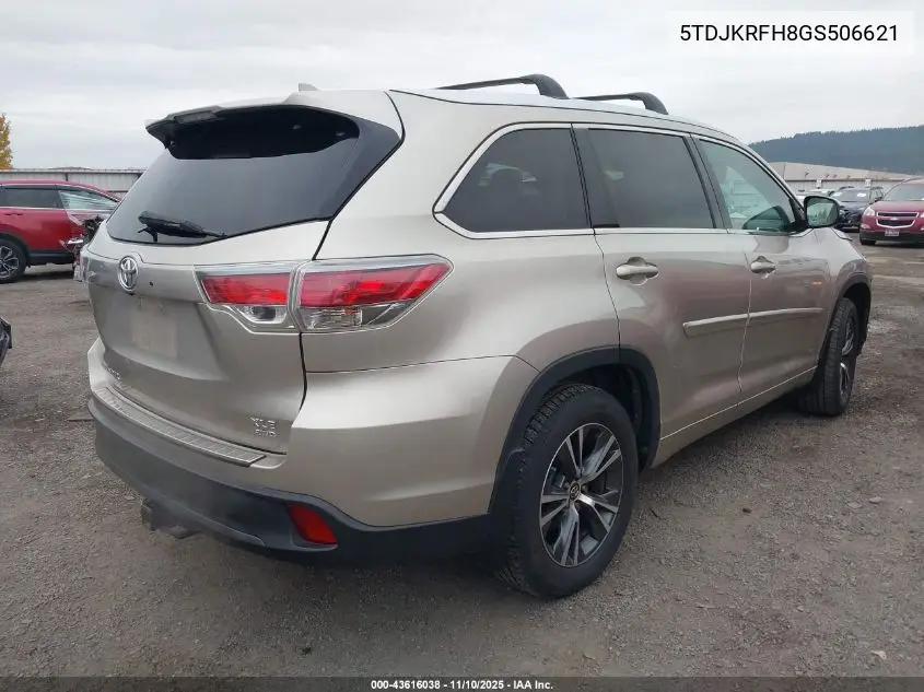 5TDJKRFH8GS506621 2016 Toyota Highlander Xle V6