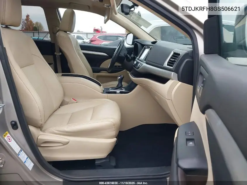 5TDJKRFH8GS506621 2016 Toyota Highlander Xle V6