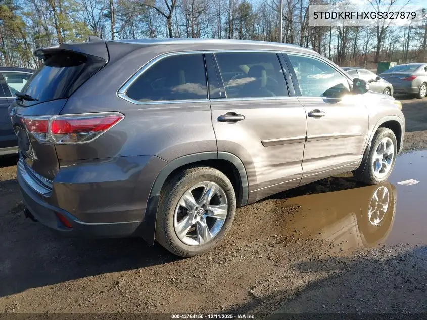 5TDDKRFHXGS327879 2016 Toyota Highlander Limited Platinum V6