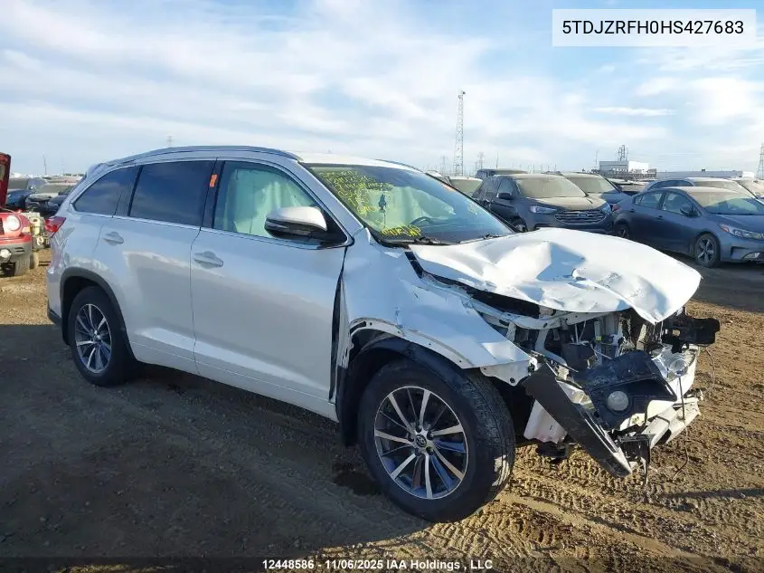 5TDJZRFH0HS427683 2017 Toyota Highlander Xle