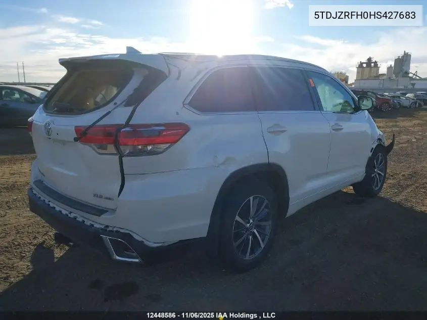 5TDJZRFH0HS427683 2017 Toyota Highlander Xle