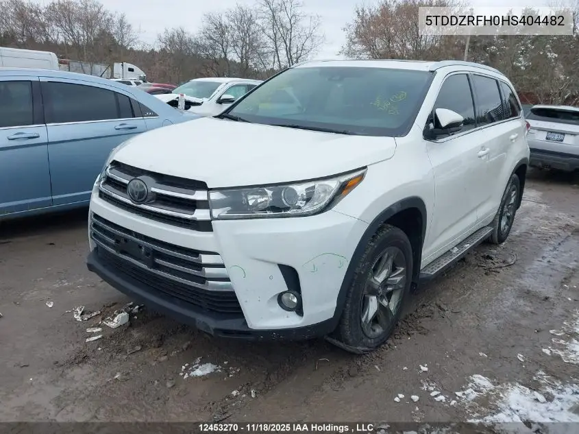 5TDDZRFH0HS404482 2017 Toyota Highlander