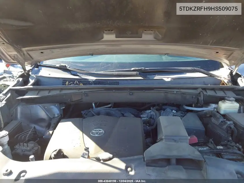 5TDKZRFH9HS509075 2017 Toyota Highlander Xle