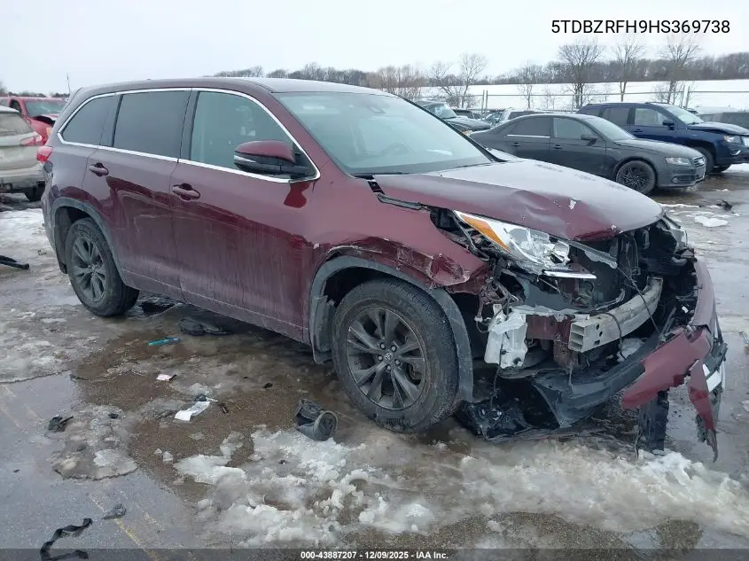 5TDBZRFH9HS369738 2017 Toyota Highlander Le Plus