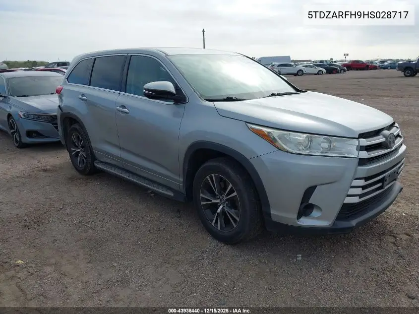 5TDZARFH9HS028717 2017 Toyota Highlander Le