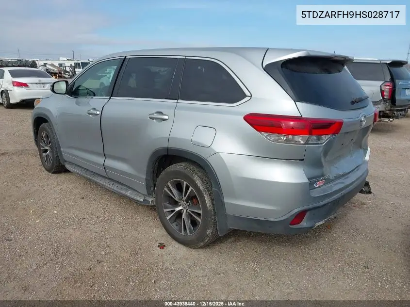 5TDZARFH9HS028717 2017 Toyota Highlander Le