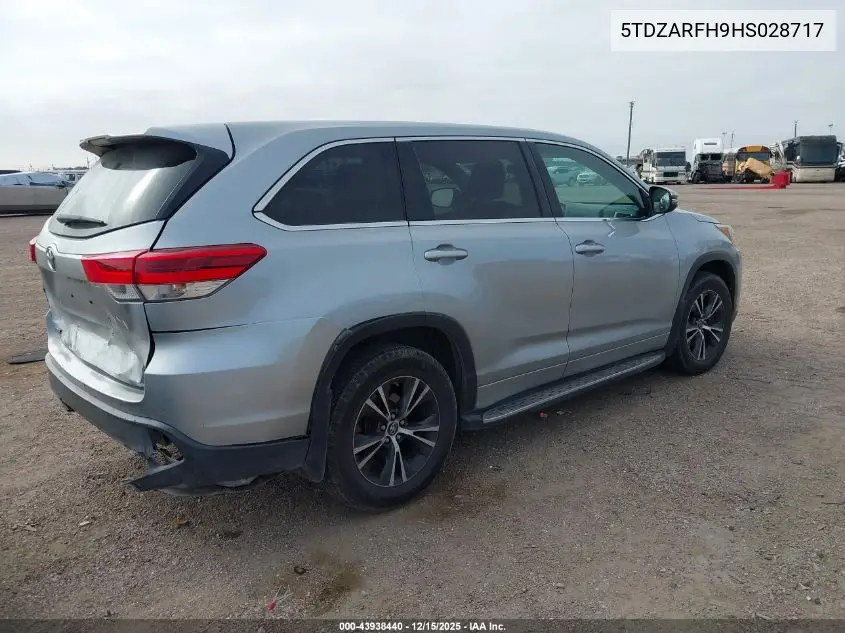 5TDZARFH9HS028717 2017 Toyota Highlander Le