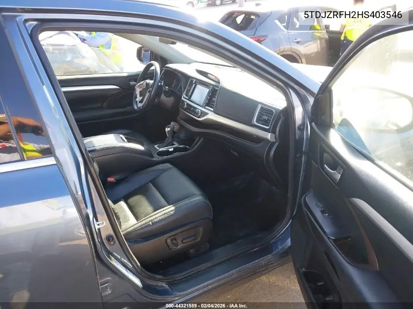5TDJZRFH2HS403546 2017 Toyota Highlander Xle