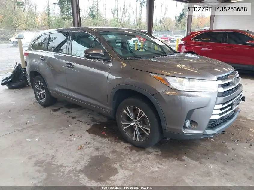 5TDZZRFH4JS253688 2018 Toyota Highlander Le Plus